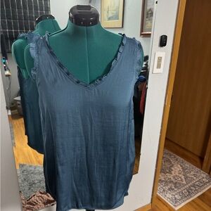 Ruffled LC Lauren Conrad V-Neck Sleeveless Top